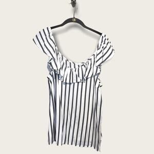 Old Navy NWT Striped Ruffle Sleeve Blouse size L